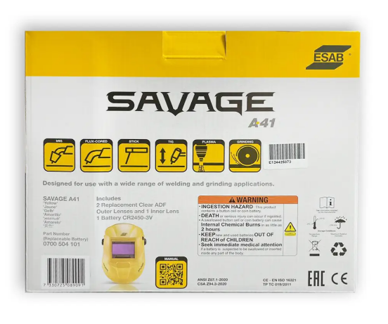 Маска сварочная ESAB SAVAGE A41 (Yellow) 0700504101 фото