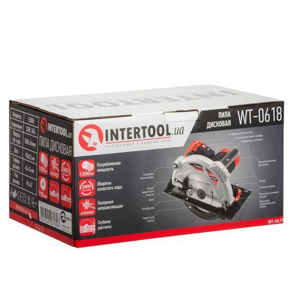 Пила дискова INTERTOOL WT-0618 WT-0618 фото