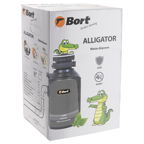 Подрібнювач харчових відходів Bort Alligator Plus із пневмокнопкою 93410761 фото