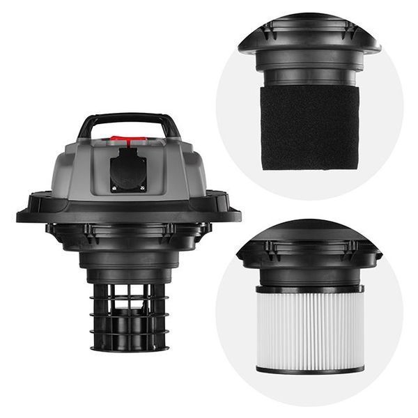 Пылесос строительный INTERTOOL DT-1025 (1,4 кВт, HEPA фильтр) DT-1025 фото