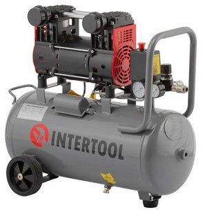 Компрессор безмасляный INTERTOOL PT-0032 (24 л, 1.5 кВт, 220 В, 8 атм, 200 л/мин) PT-0032 фото