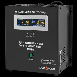 Сонячний інвертор (ДБЖ) LPY-C-PSW-2000VA (1400W) MPPT24V 4126 фото