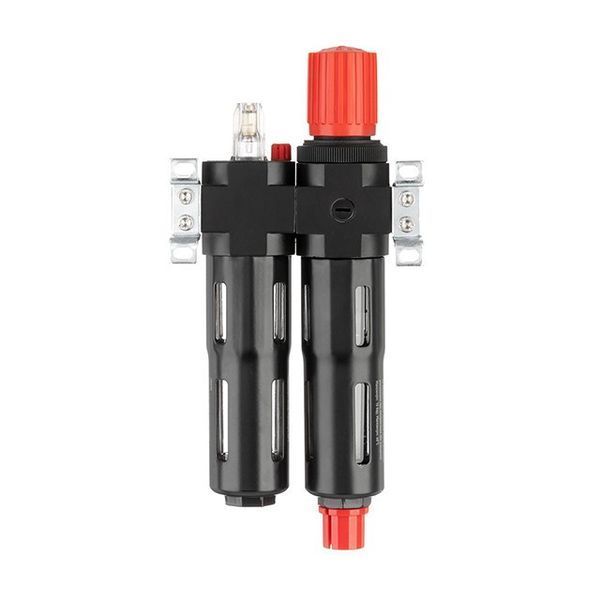 Блок підготовки повітря 1/4", 5мкм, 850 л/хв, метал, професійний INTERTOOL PT-1435 PT-1435 фото