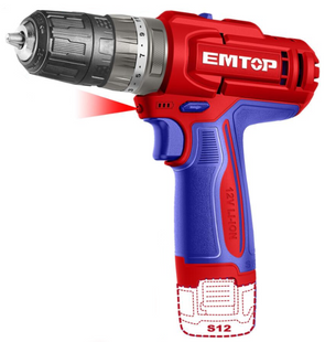 Дриль-шуруповерт акумуляторний EMTOP ECIDL12206 (без ЗП) ECIDL12206 фото