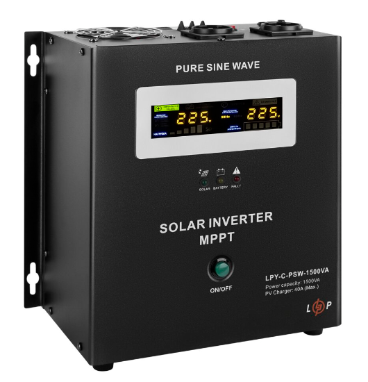 Гібридний сонячний інвертор (ДБЖ) LogicPower LPY-С-PSW-1500VA (1050Вт) MPPT 24V 19541 фото