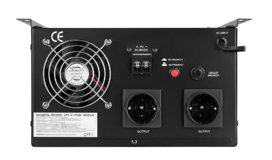 Гібридний сонячний інвертор (ДБЖ) LogicPower LPY-С-PSW-1500VA (1050Вт) MPPT 24V 19541 фото