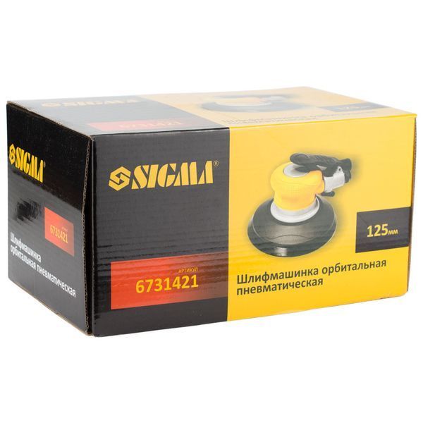 Шліфмашинка орбітальна пневматична 125мм SIGMA (6731421) 6731421 фото