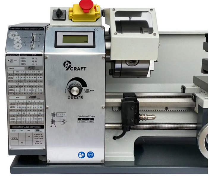 Токарний верстат по металу 9craft DBL210 (1100W, 210х800, безщітковий) 21080011 фото