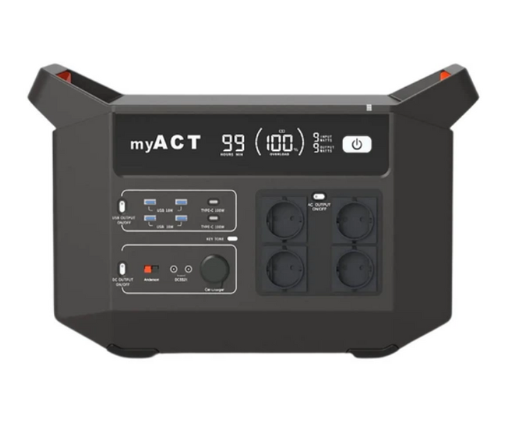 Зарядна станція myACT AP2002 (2000W, 1872Wh Black) myACT-AP2002 фото