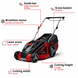 Газонокосилка аккумуляторная Einhell GE-CM 43 Li M Kit 3413130 фото 2