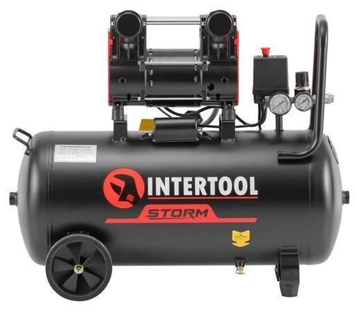 Компрессор безмасляный INTERTOOL PT-0034 (50 л, 1.5 кВт, 220 В, 8 атм, 200 л/мин) PT-0034 фото