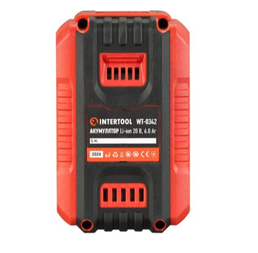 Акумулятор INTERTOOL WT-0342 (20 В, літій-іон, 6.0 Аг) WT-0342 фото