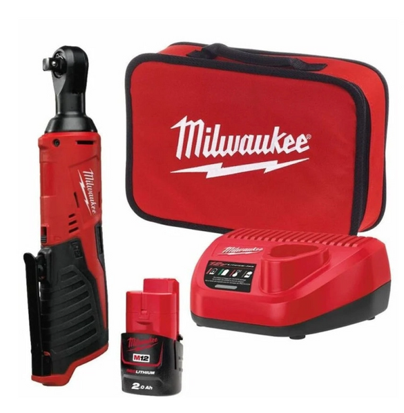 Тріскачка акумуляторна безщіткова MILWAUKEE M12 IR-201B (ЗП, 1 АКБ, сумка) (1/4", 40Нм) 4933441725 фото