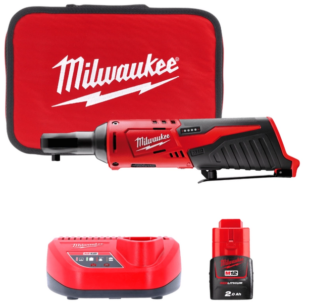 Тріскачка акумуляторна безщіткова MILWAUKEE M12 IR-201B (ЗП, 1 АКБ, сумка) (1/4", 40Нм) 4933441725 фото