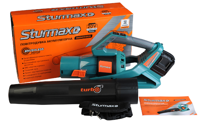 Повітродувка акумуляторна Sturmax GBEM2240CR (40В) GBEM2240CR фото