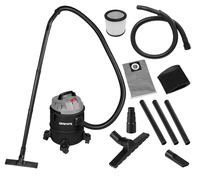 Пилосос GRAPHITE 59G614 (1.2 кВт, 20 л) 59G614 фото
