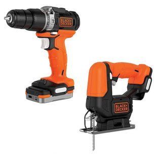 Набір із двох акумуляторних електроінструментів BLACK+DECKER BDCK122S1S BDCK122S1S фото