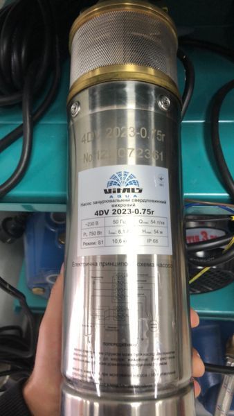 Насос погружной скважинный вихревой Vitals aqua 4DV 2023-0.75r 47618 фото