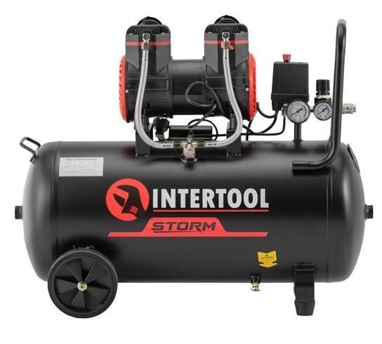 Компресор безмасляний INTERTOOL PT-0035 (50 л, 1.5 кВт, 220 В, 8 атм, 250 л/хв) PT-0035 фото