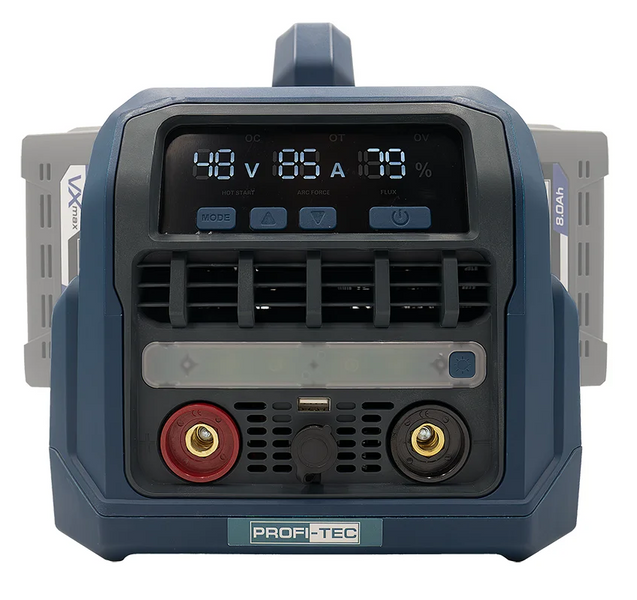 Акумуляторний зварювальний апарат PROFI-TEC PCWM12080VX Max (4&times;PT2080VXmax (8.0 Aг), ЗП) 008161 фото