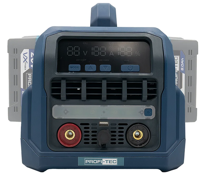 Акумуляторний зварювальний апарат PROFI-TEC PCWM12080VX Max (4&times;PT2080VXmax (8.0 Aг), ЗП) 008161 фото