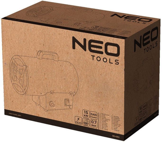 Газова теплова гармата Neo Tools 90-083 (15 кВт, 0.7 бар) 90-083 фото