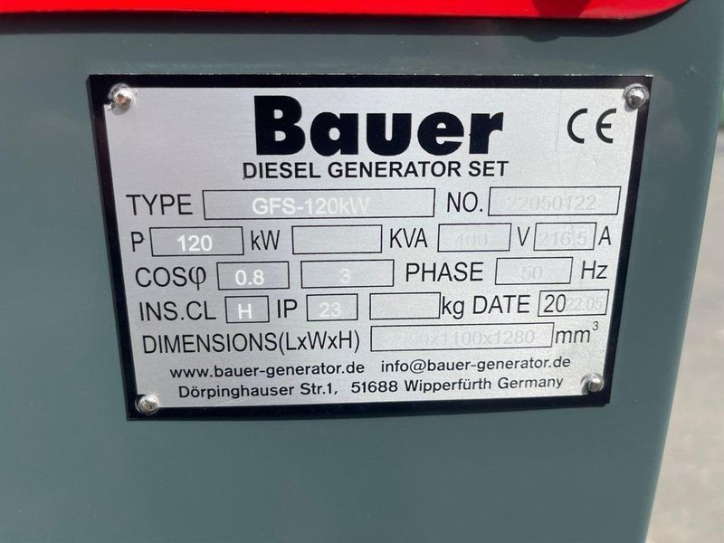 Дизельный генератор Bauer GFS-120 GFS-120 фото