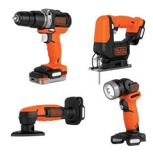 Набір із чотирьох акумуляторних електроінструментів BLACK+DECKER BDCK123S2S BDCK123S2S фото