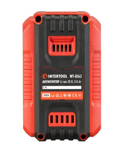 Акумулятор INTERTOOL WT-0343 (20 В, літій-іон, 8.0 Аг) WT-0343 фото