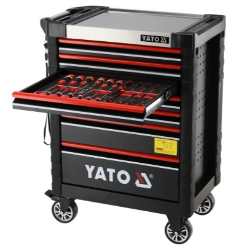 Сервисный шкаф с 7 ящиками YATO YT-55306 (190 инструментов, с замком) YT-55306 фото