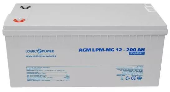 Мультигелевая аккумуляторная батарея LOGICPOWER LPM-MG 12V 200AH 4073 фото