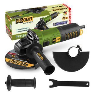 Углошлифовальная машина безщеточная Procraft PW1550 125 мм PW1550 фото