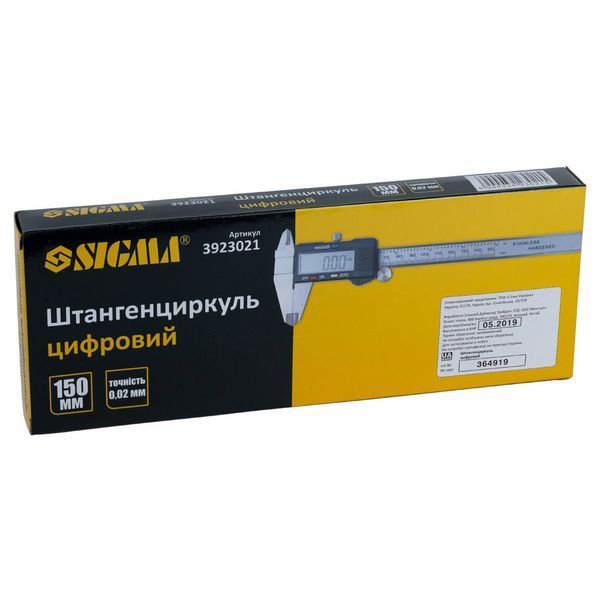Штангенциркуль цифровой SIGMA (3923021) 150 мм 3923021 фото
